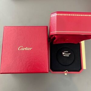 Cartier white gold juste un clou small ring size 48